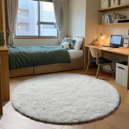 tapis rond gris moderne