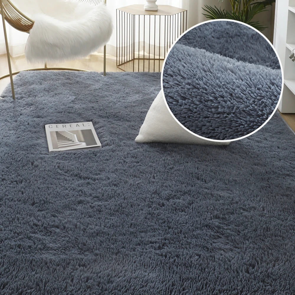 tapis rectangulaire gris moderne