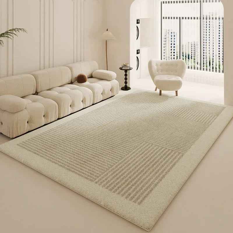 tapis blanc moderne