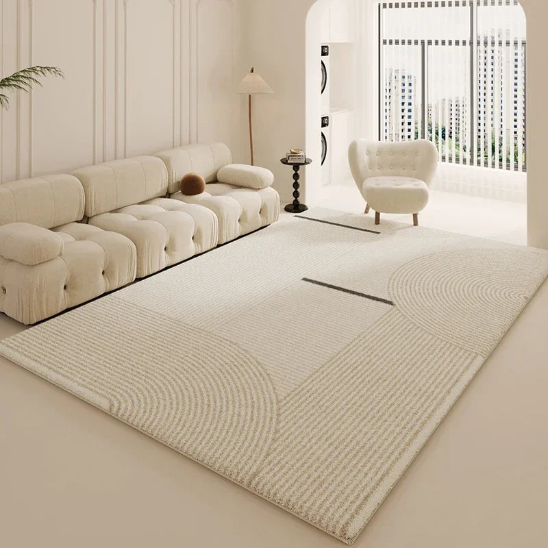 tapis blanc moderne