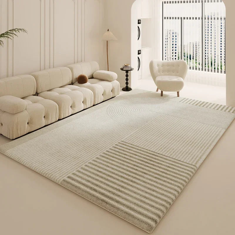 tapis blanc moderne