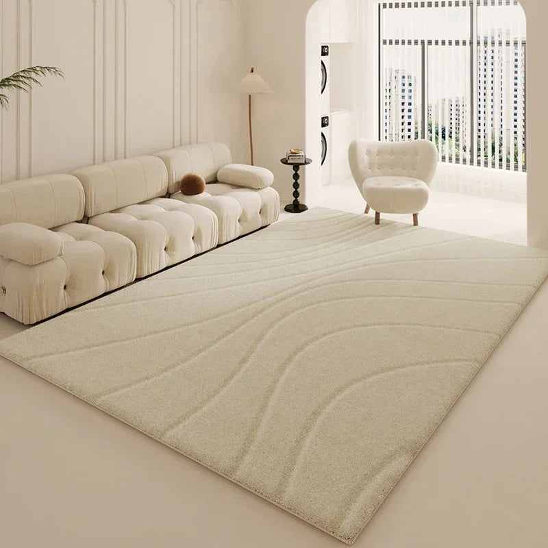 tapis blanc moderne