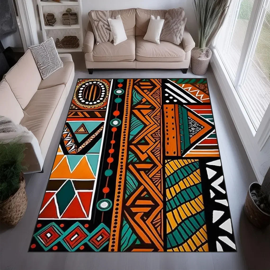 tapis ethnique moderne