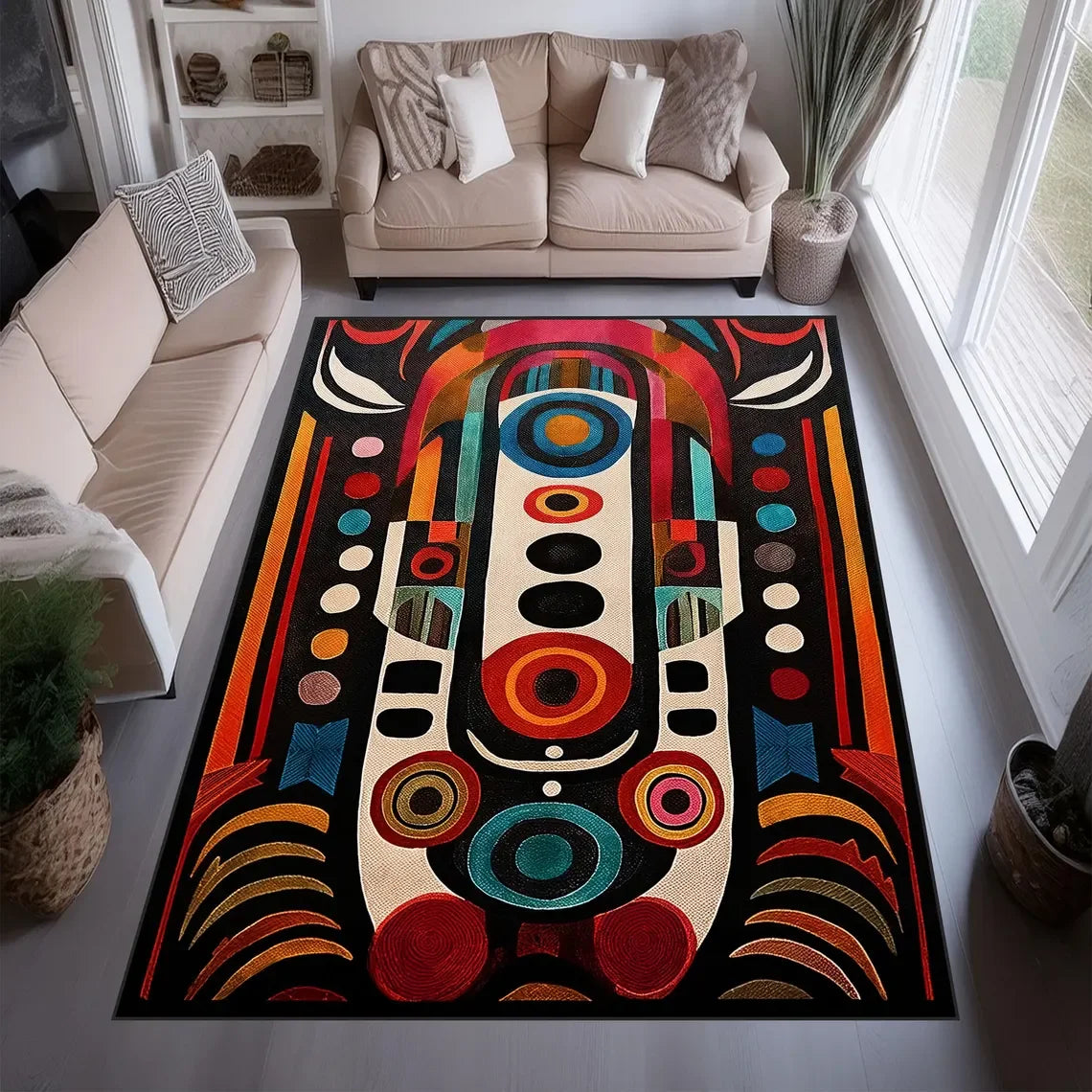 tapis ethnique moderne