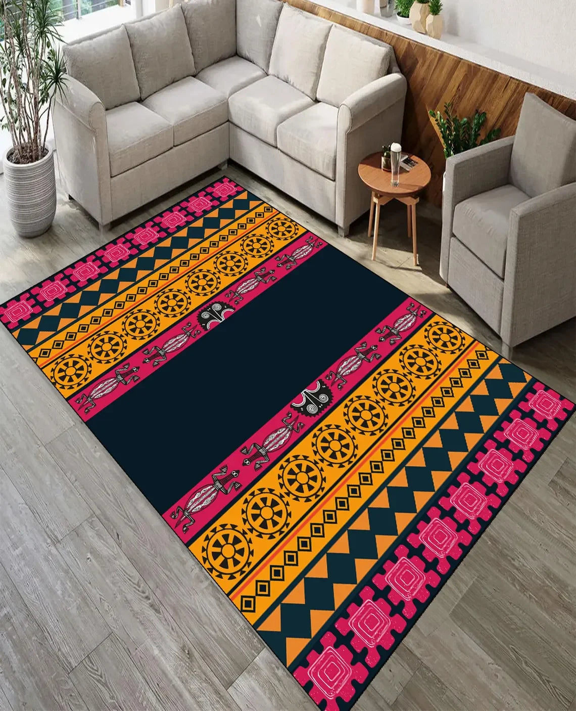 tapis ethnique moderne