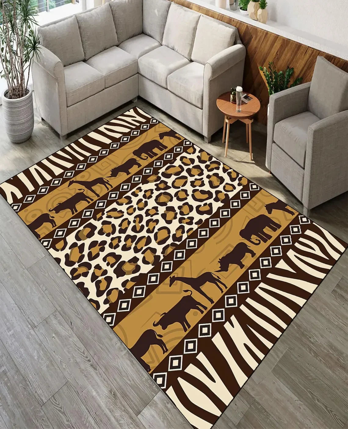 tapis ethnique moderne