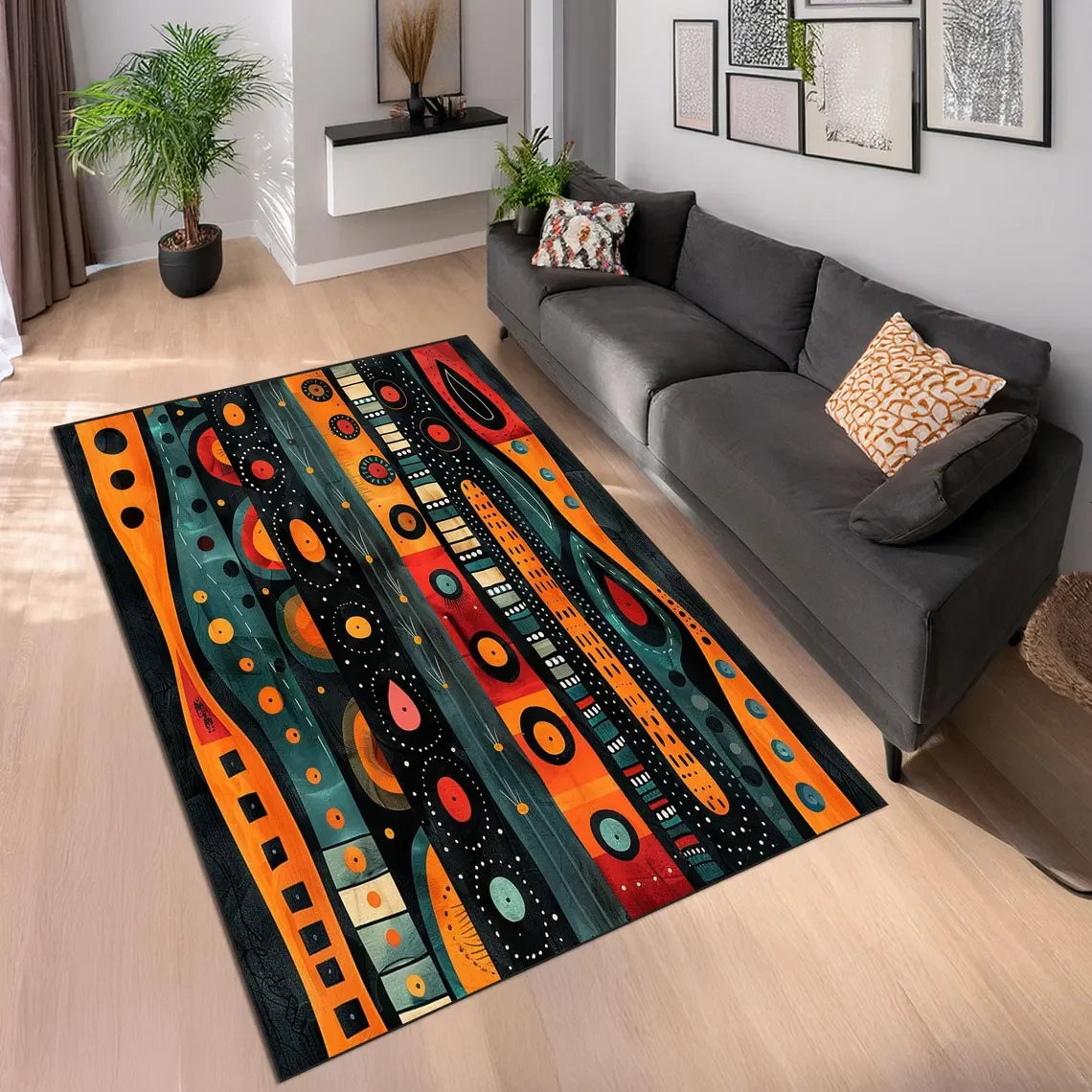 tapis ethnique moderne