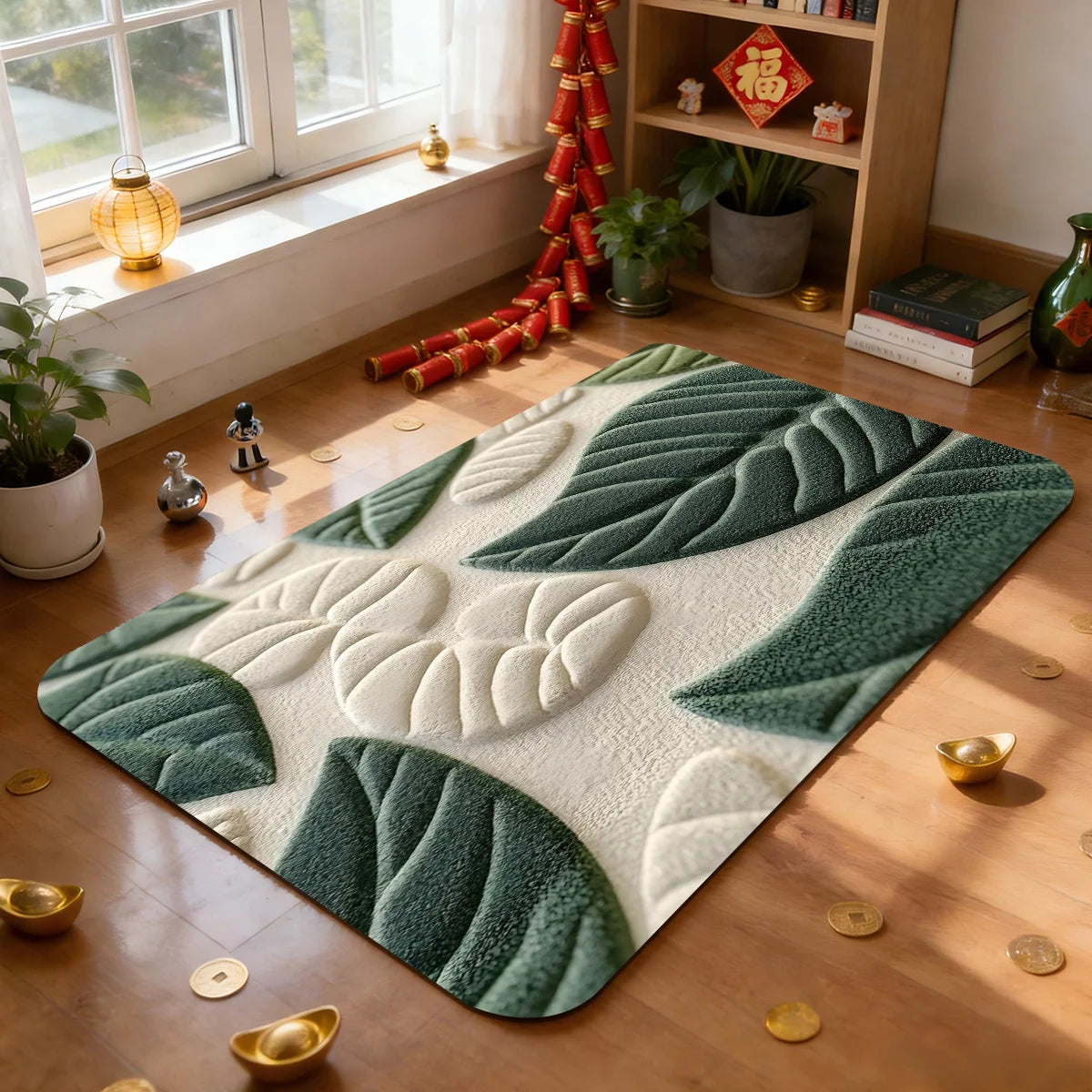 tapis fleuri moderne