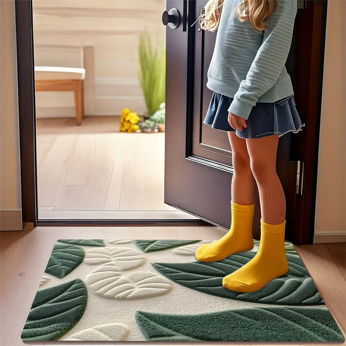 tapis fleuri moderne