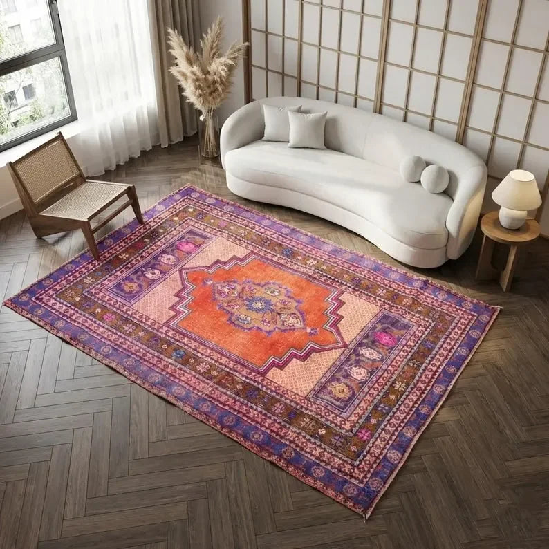 tapis laine coloré moderne
