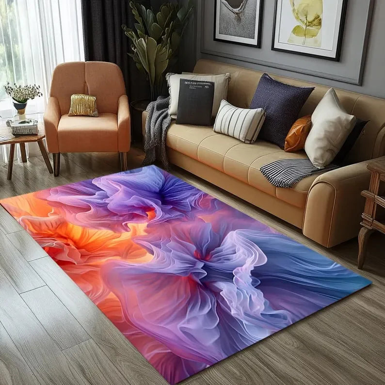 tapis laine coloré moderne