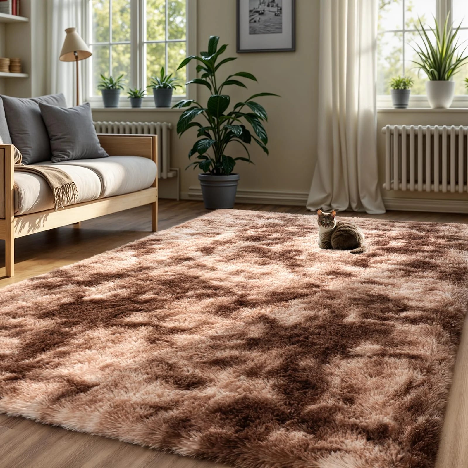 tapis modern poil haut