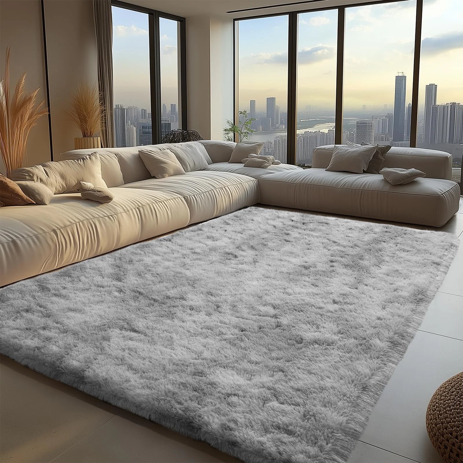 tapis modern poil haut