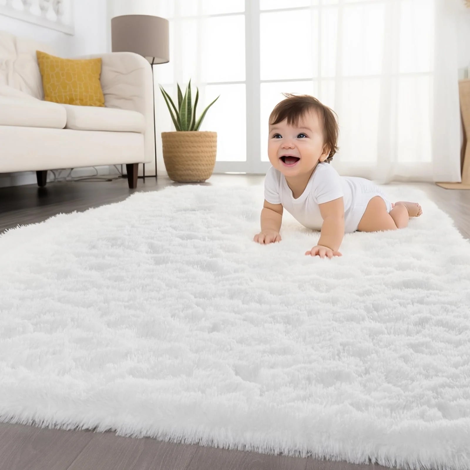 tapis modern poil haut