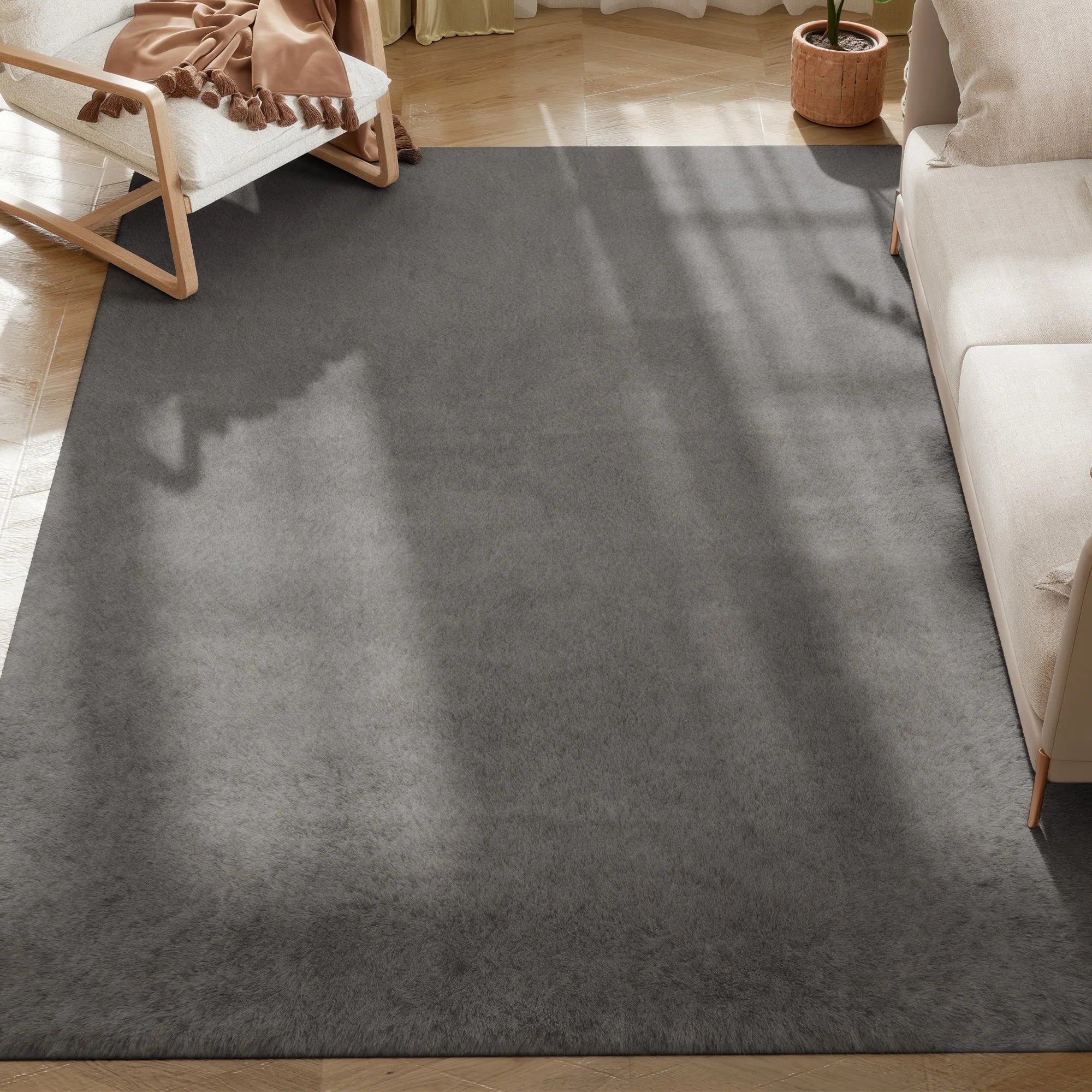tapis modern poil long