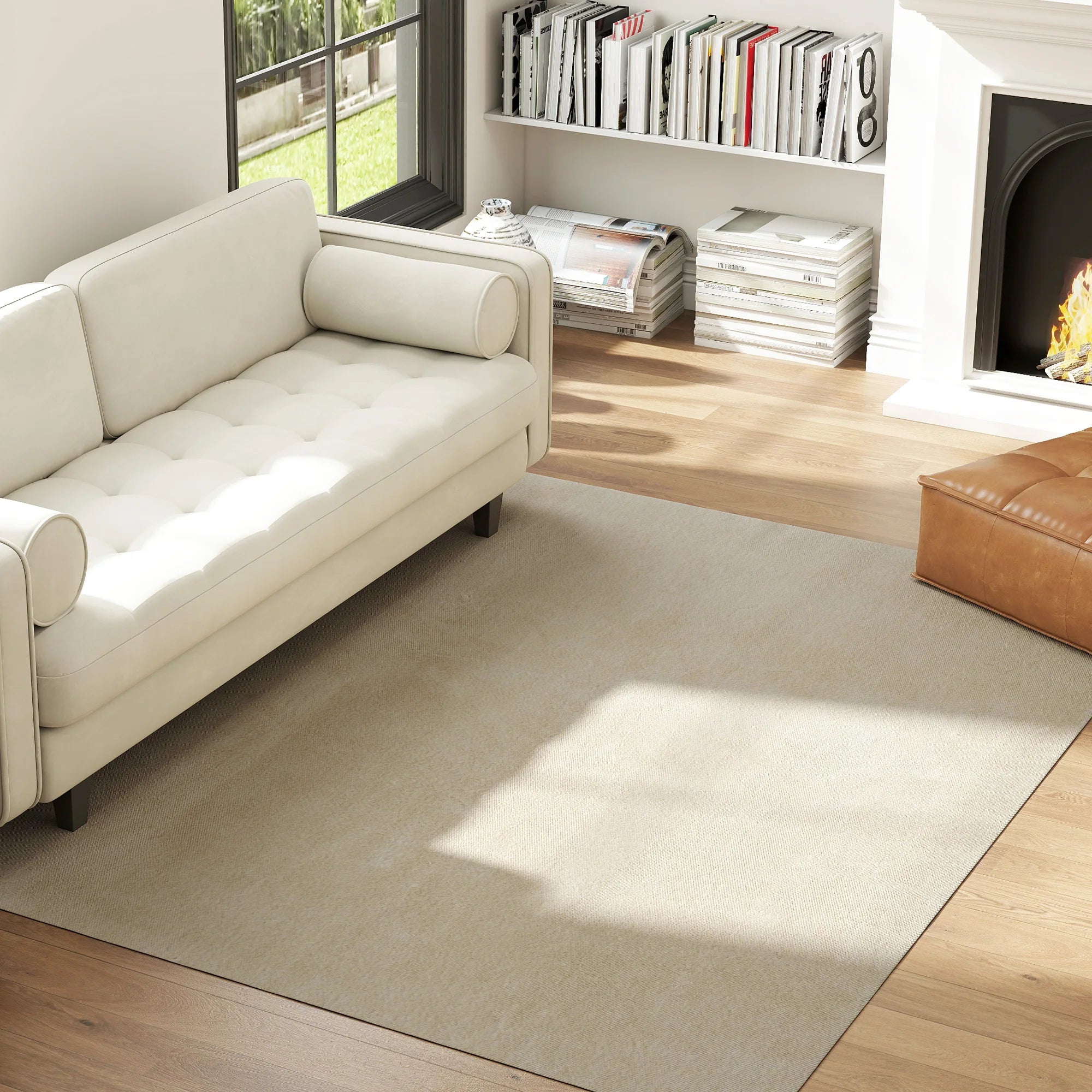 tapis modern poil long