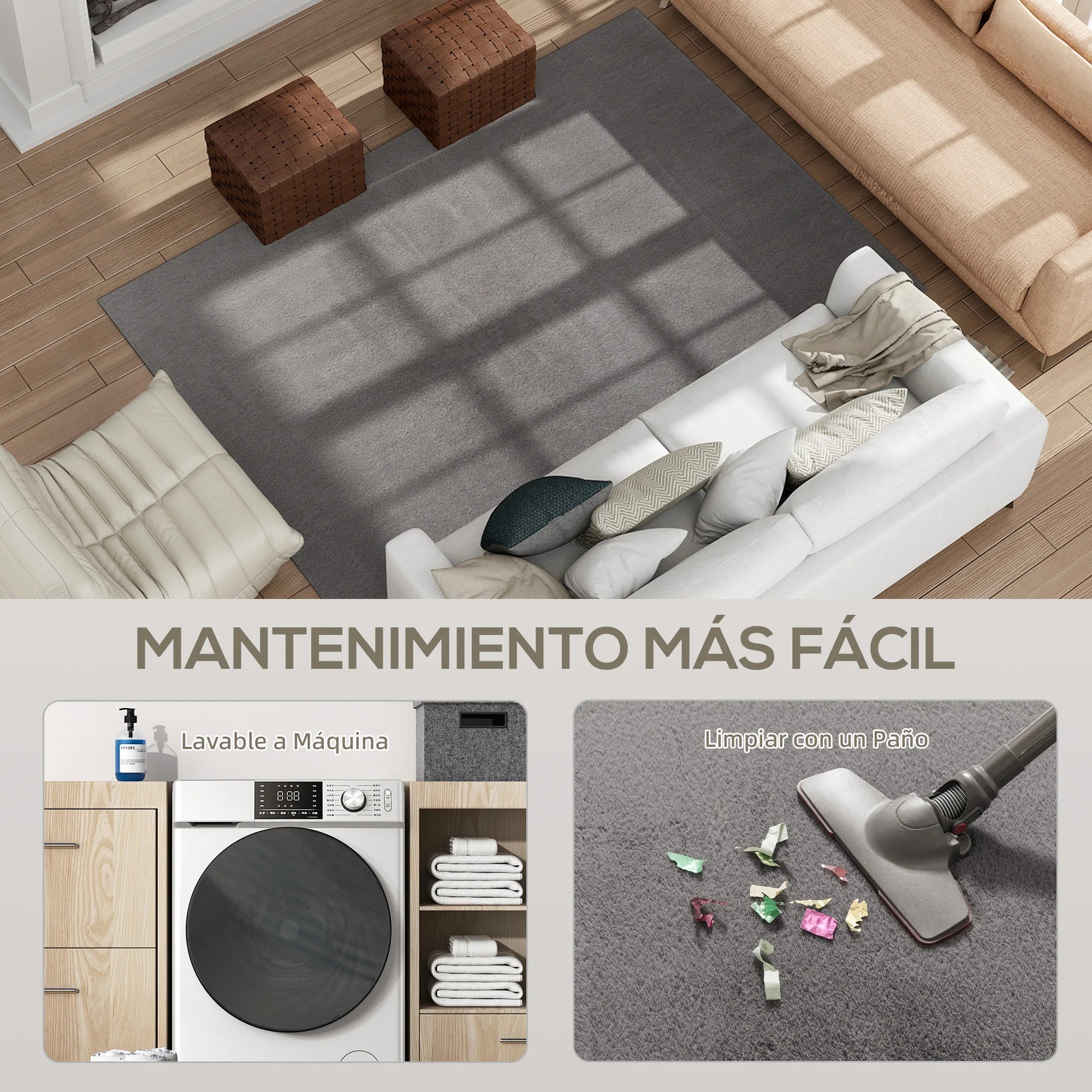 tapis modern poil long