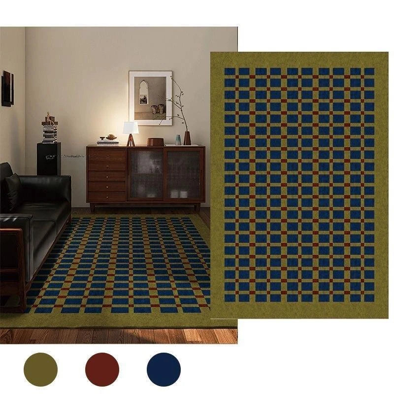 tapis moderne a carreaux