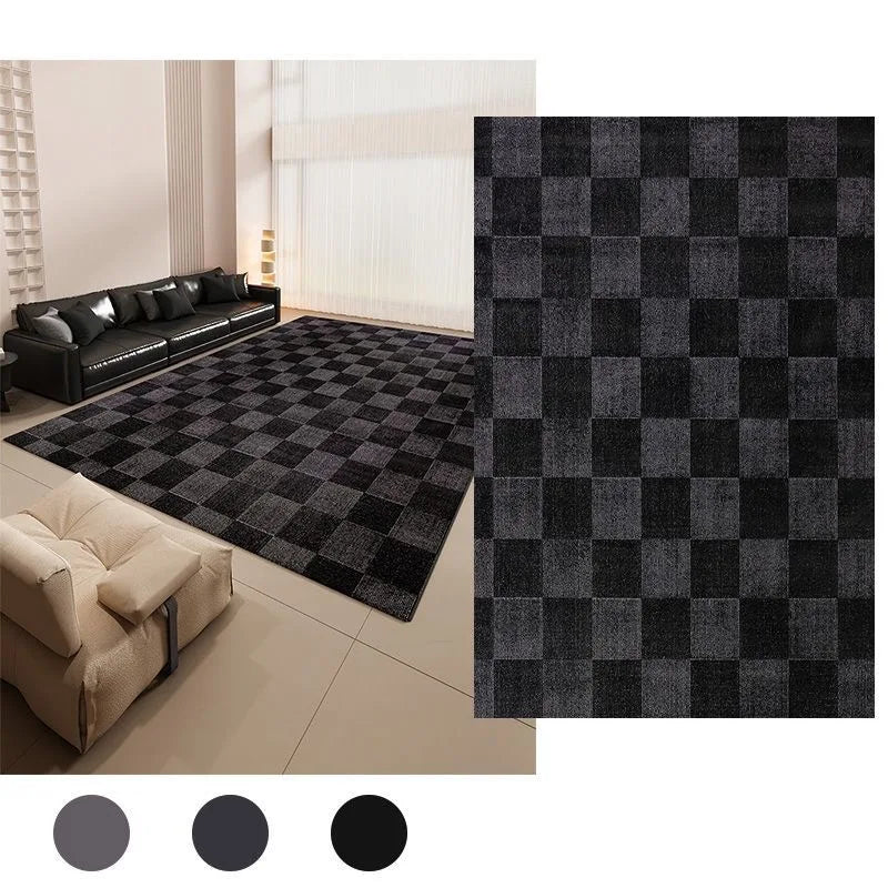 tapis moderne a carreaux