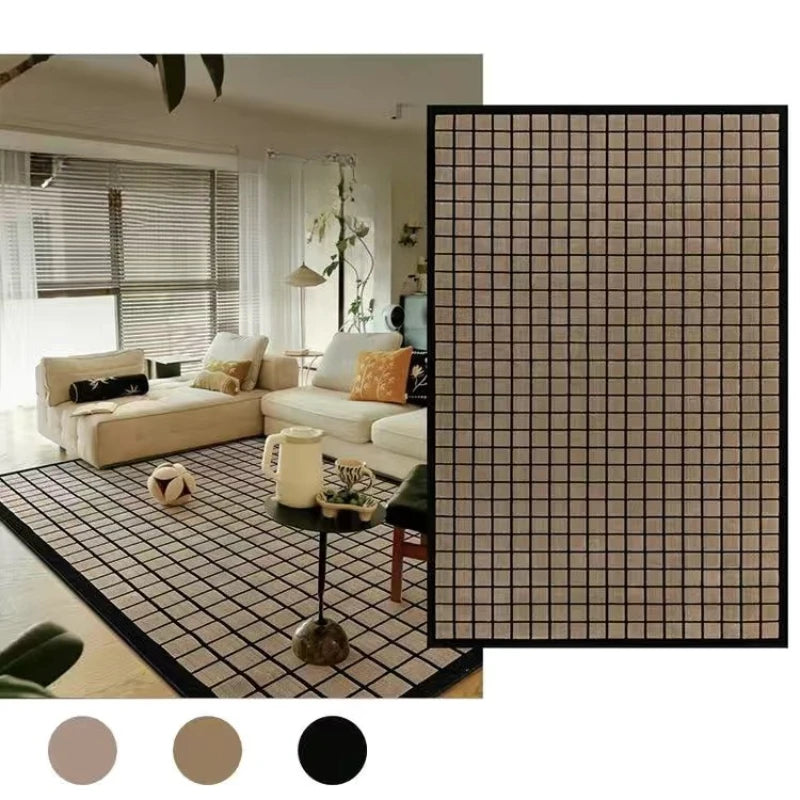 tapis moderne a carreaux