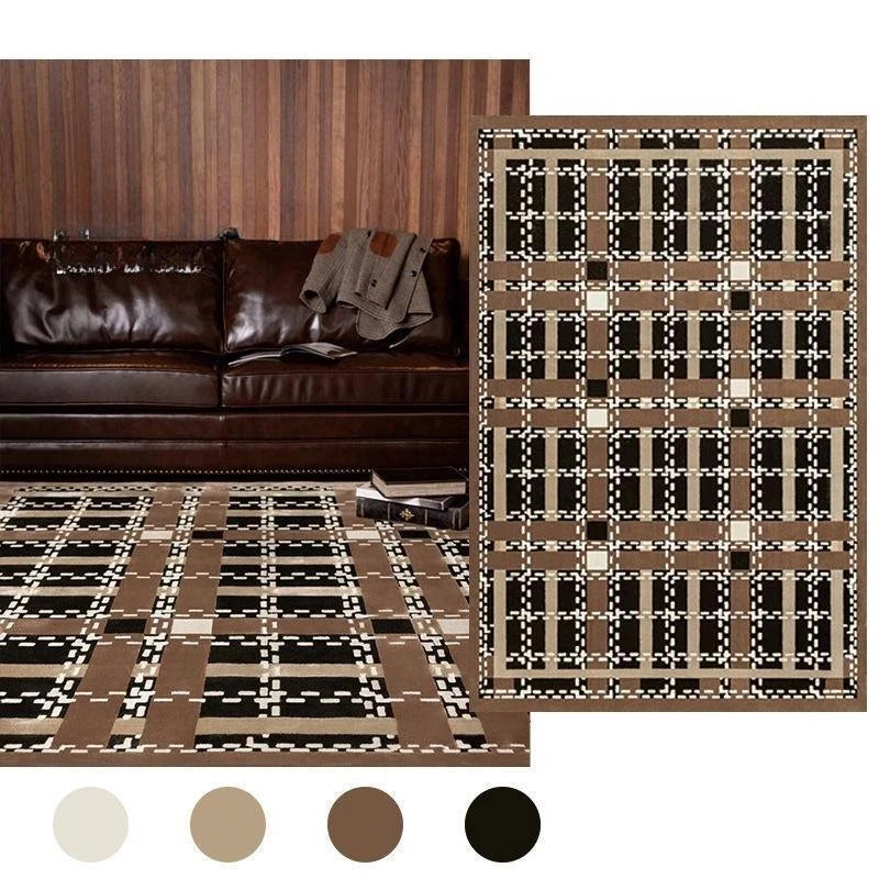tapis moderne a carreaux