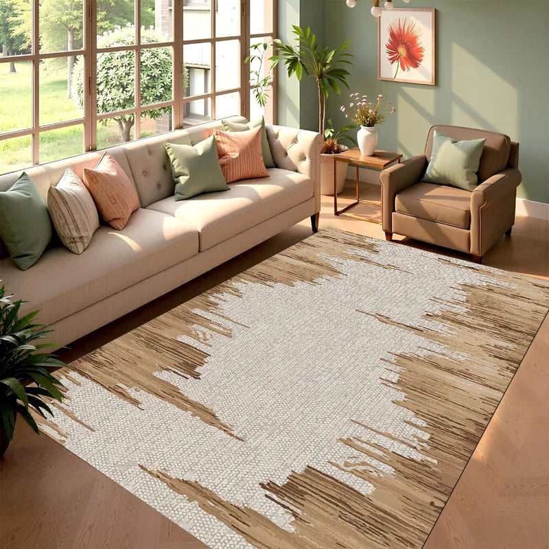 tapis moderne beige marron
