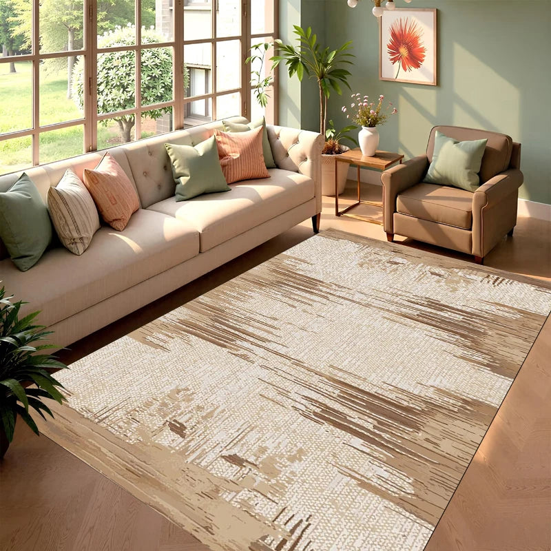 tapis moderne beige marron