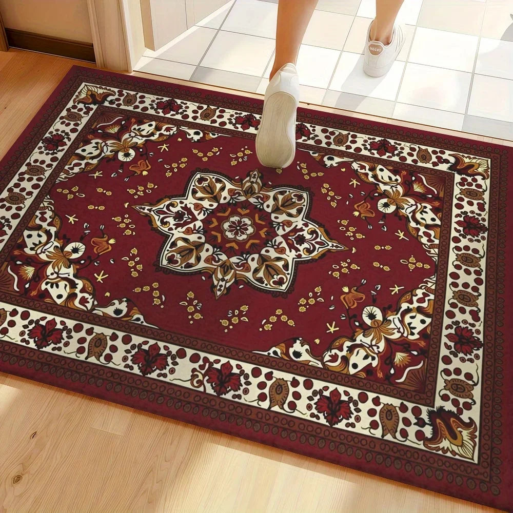 tapis moderne bordeaux