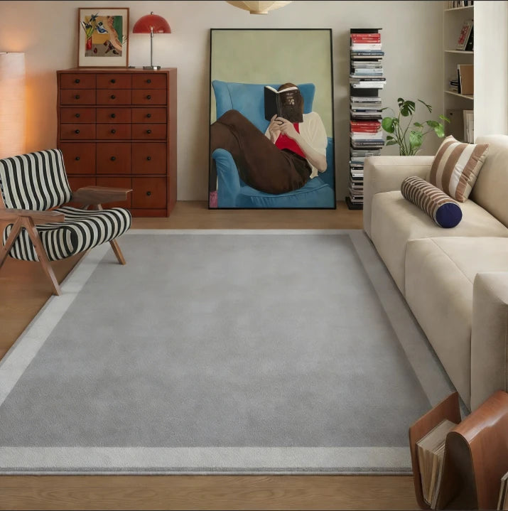 tapis moderne couleur moutarde