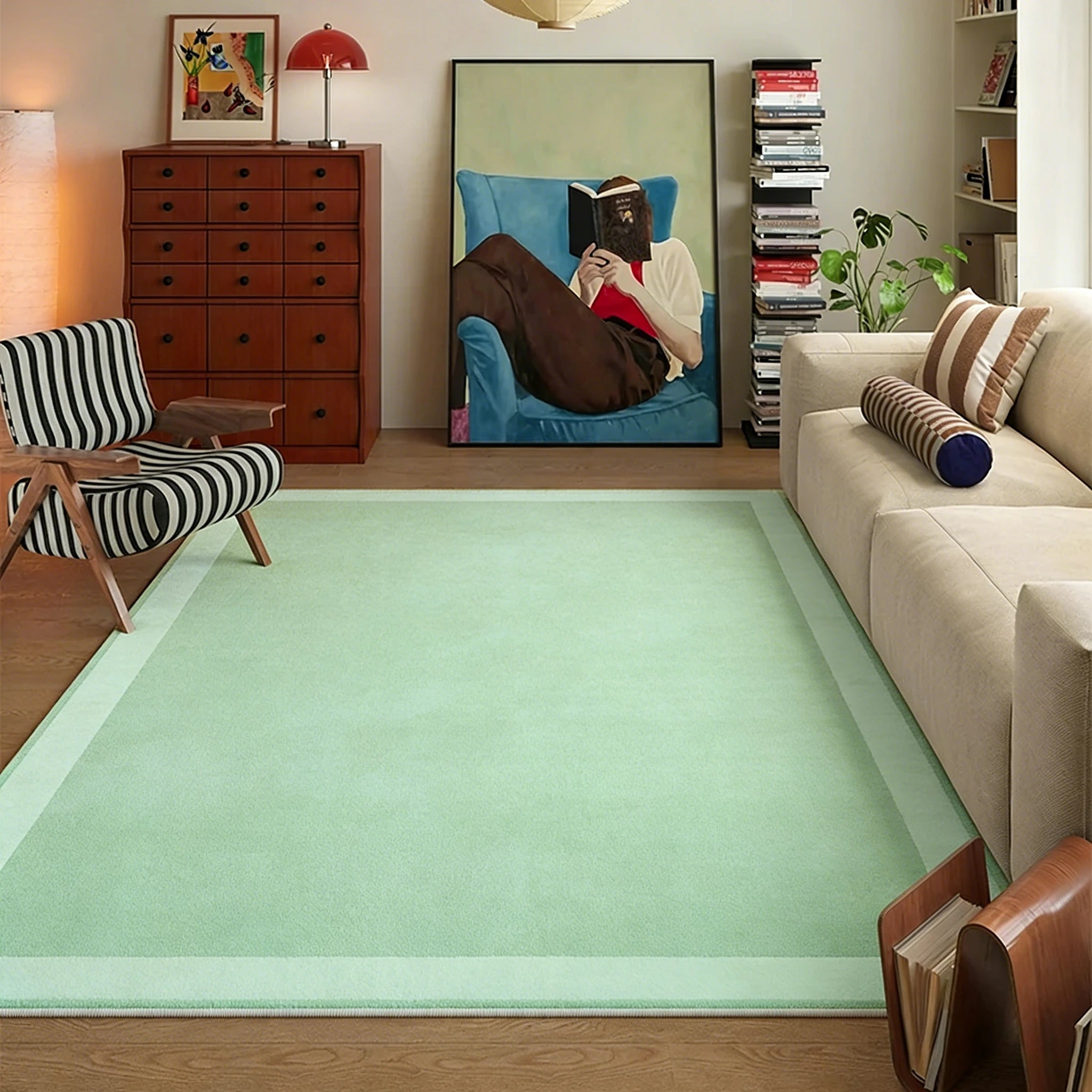 tapis moderne couleur moutarde