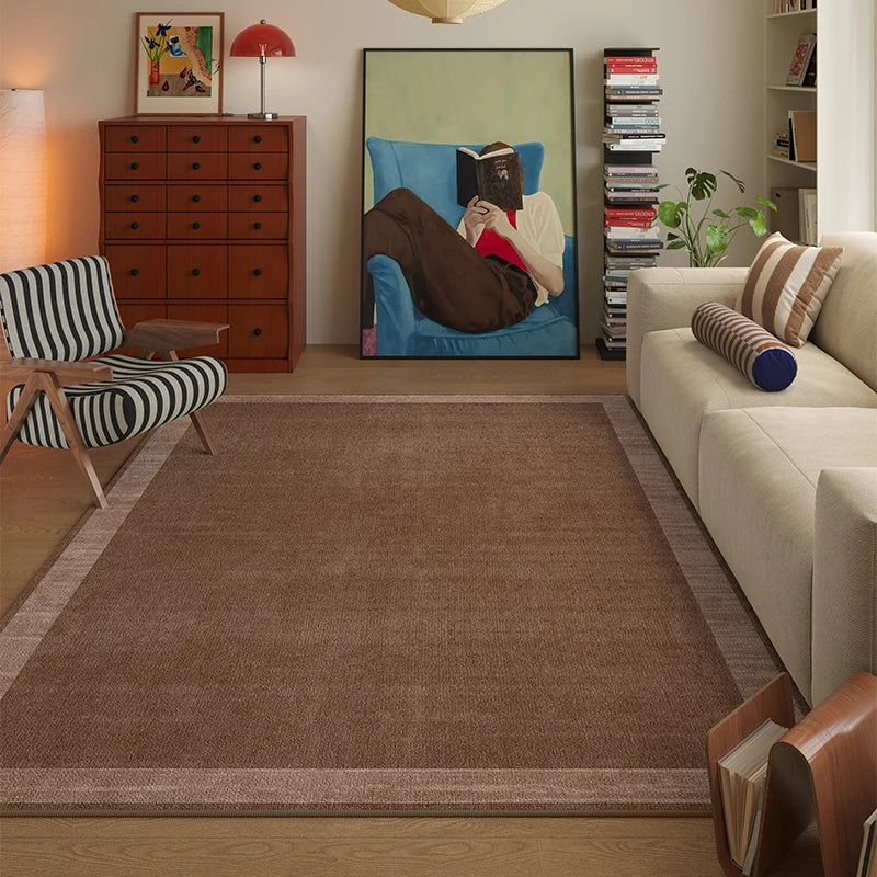 tapis moderne couleur moutarde