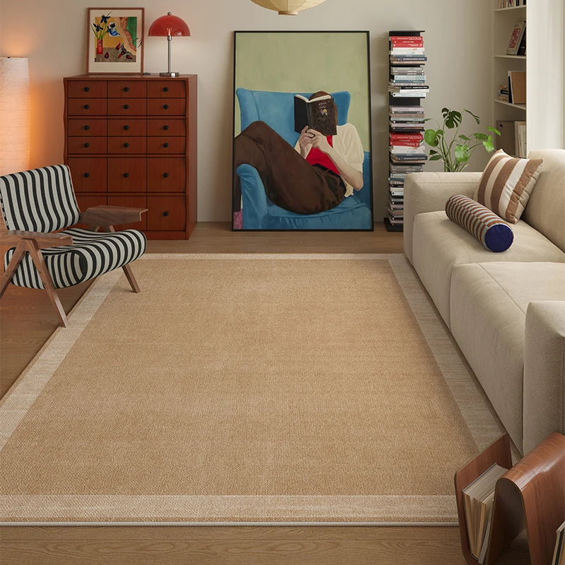 tapis moderne couleur moutarde