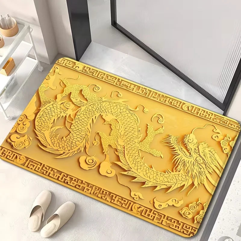tapis moderne couleur or
