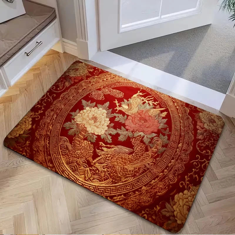 tapis moderne couleur or