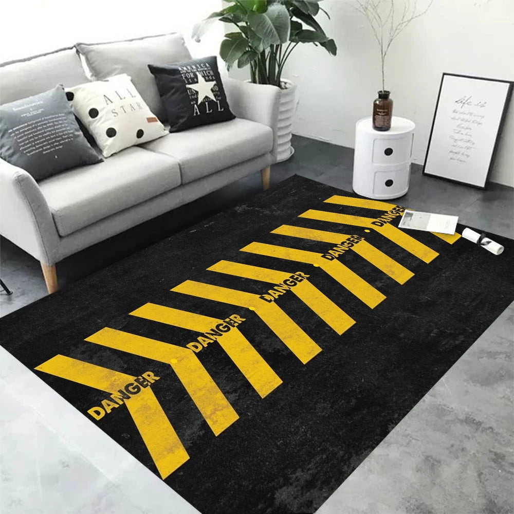 tapis moderne jaune
