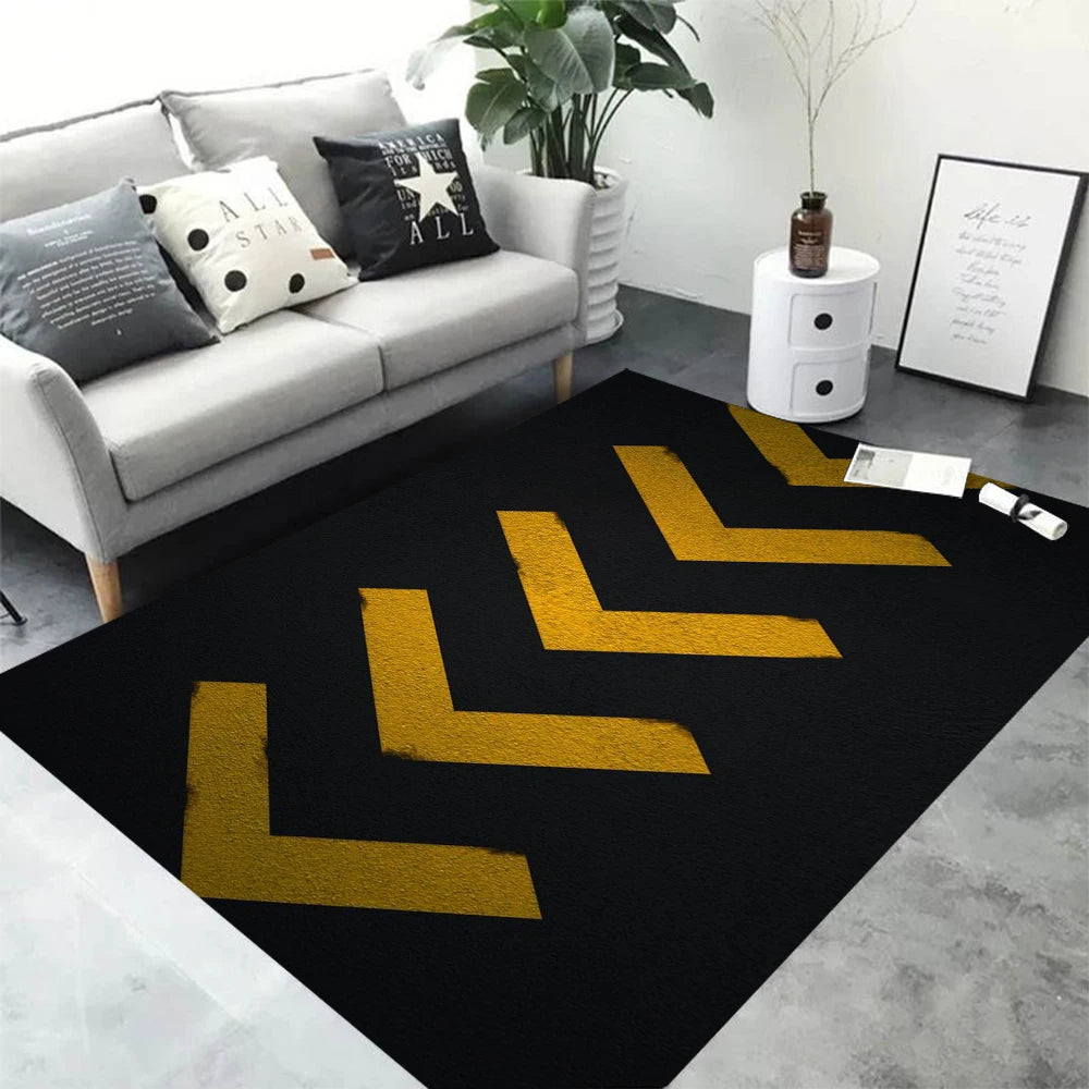 tapis moderne jaune