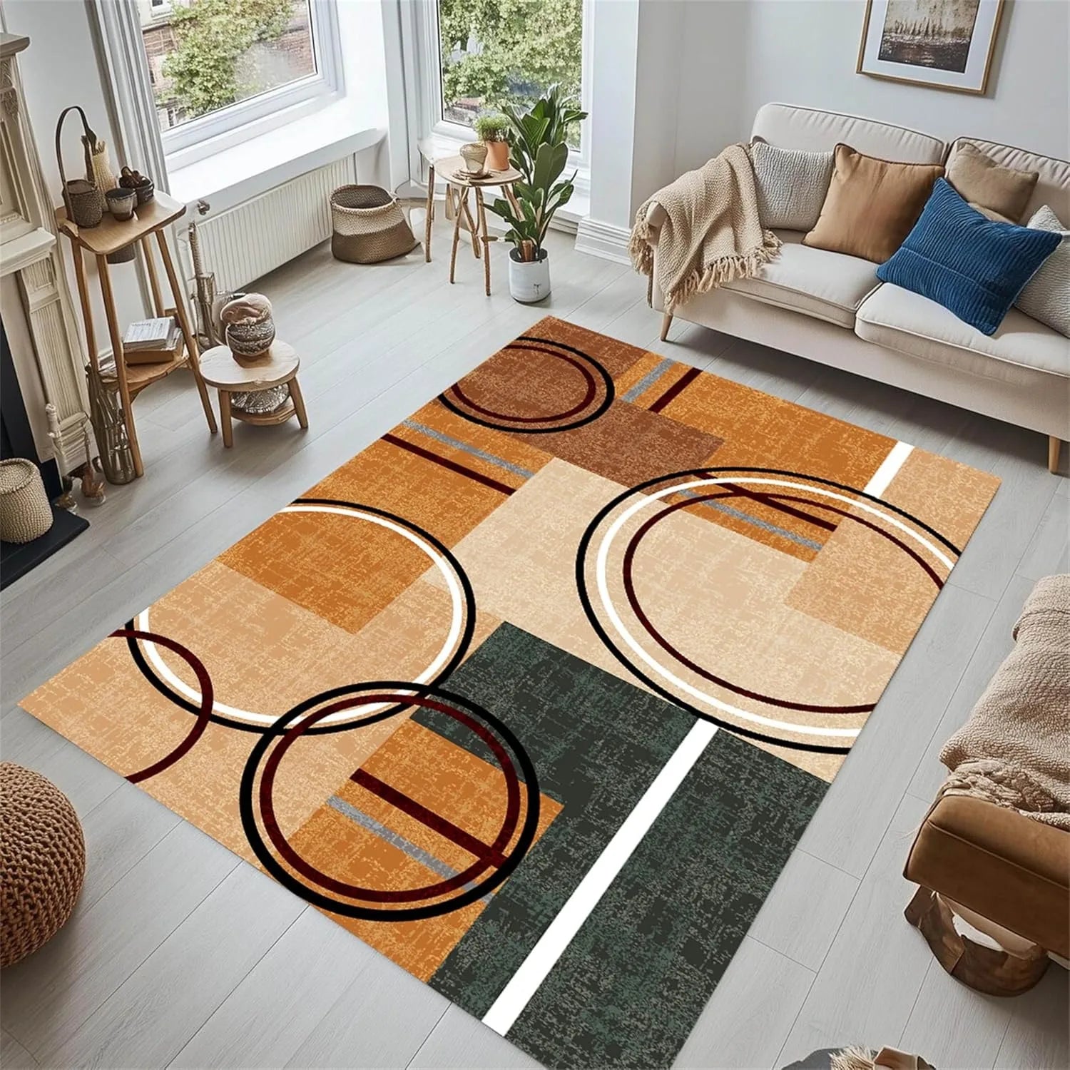 tapis moderne multicolore