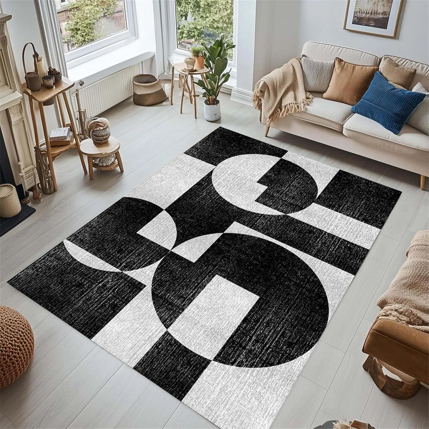 tapis moderne multicolore