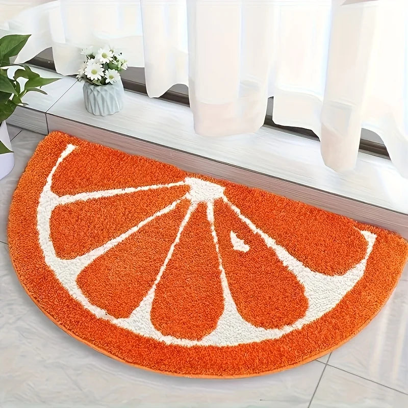 tapis moderne orange