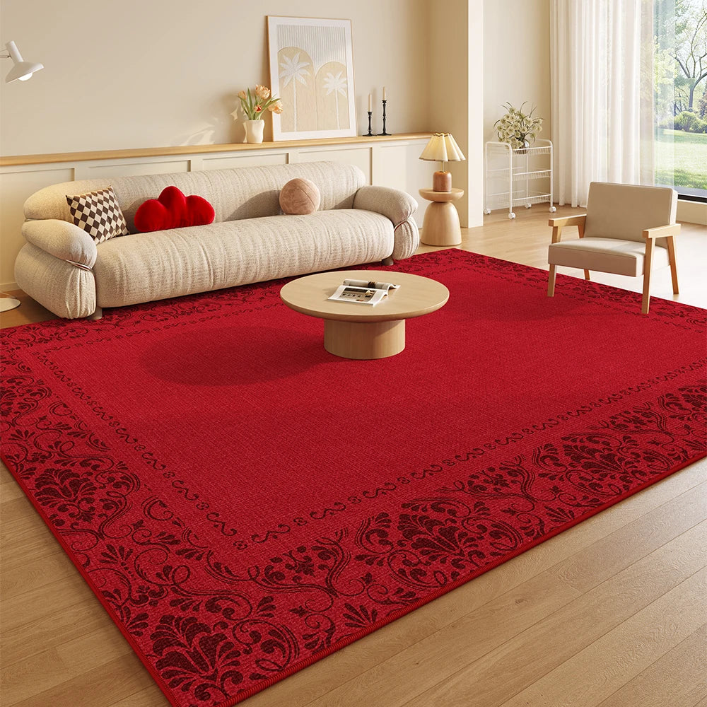 tapis moderne rouge