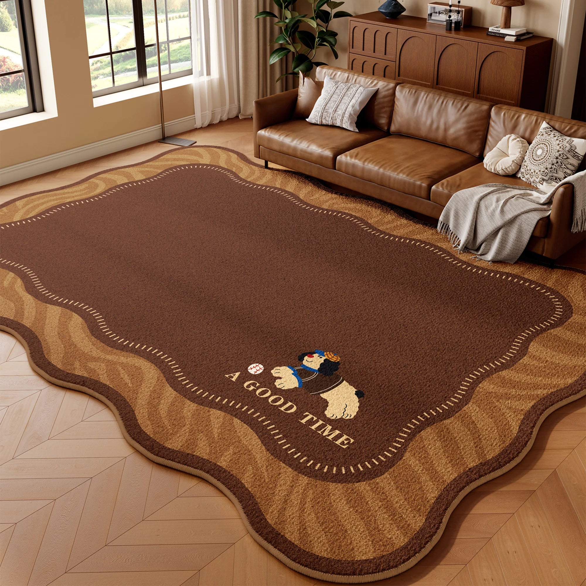 tapis moderne sable laine
