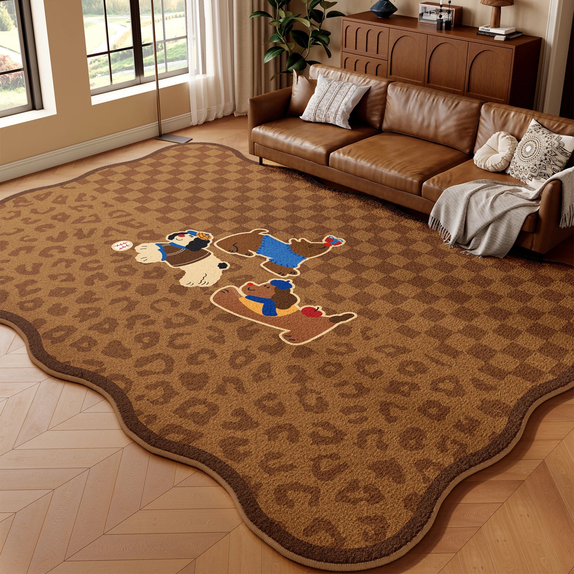 tapis moderne sable laine