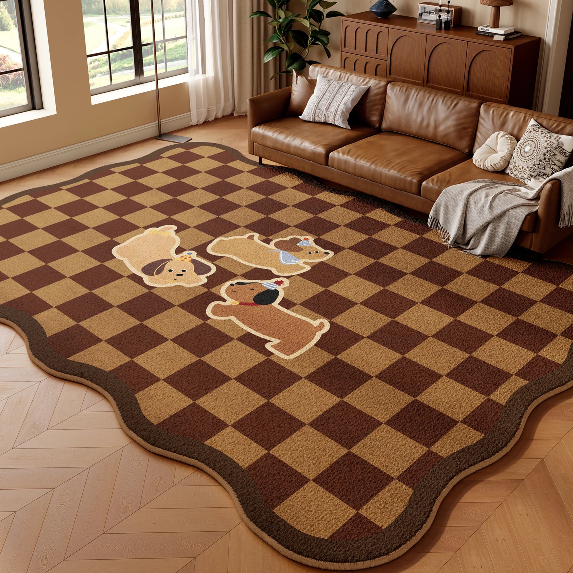 tapis moderne sable laine
