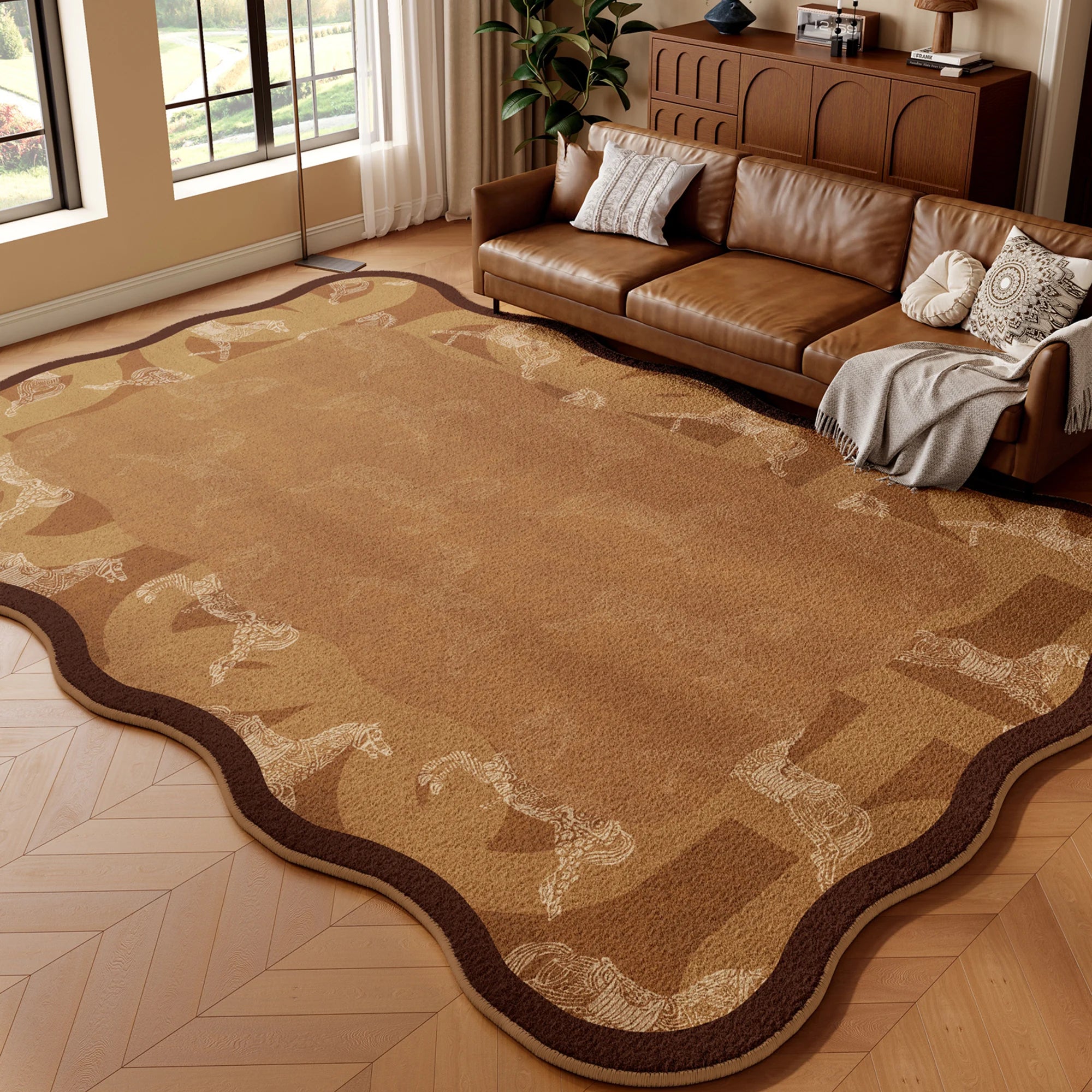 tapis moderne sable laine