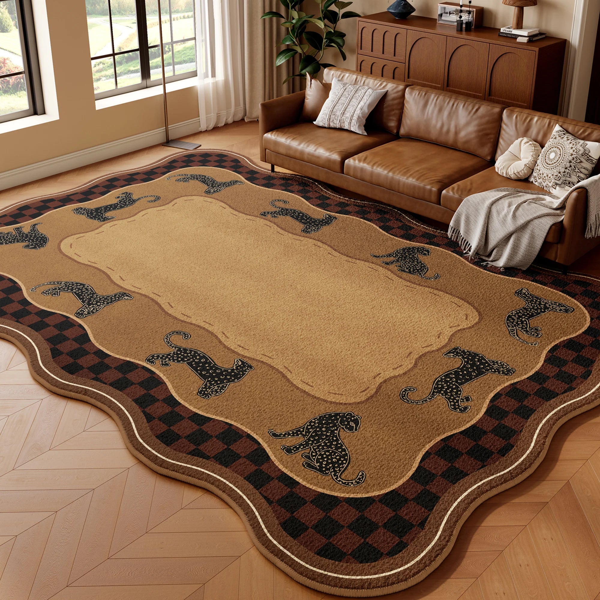 tapis moderne sable laine