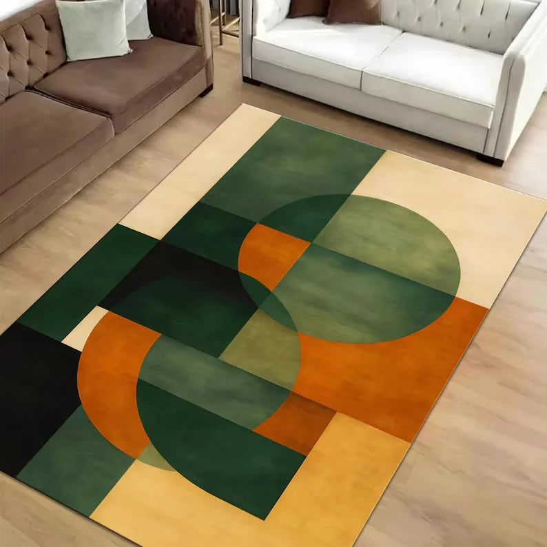 tapis moderne terracotta