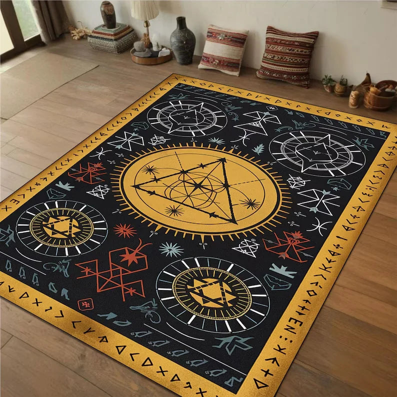 tapis moderne terracotta