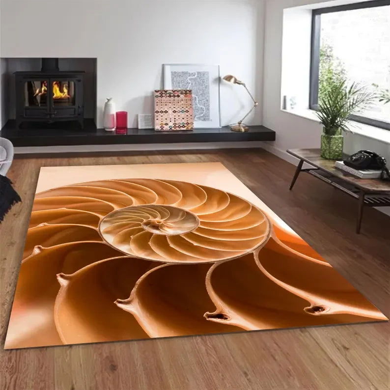 tapis moderne terracotta