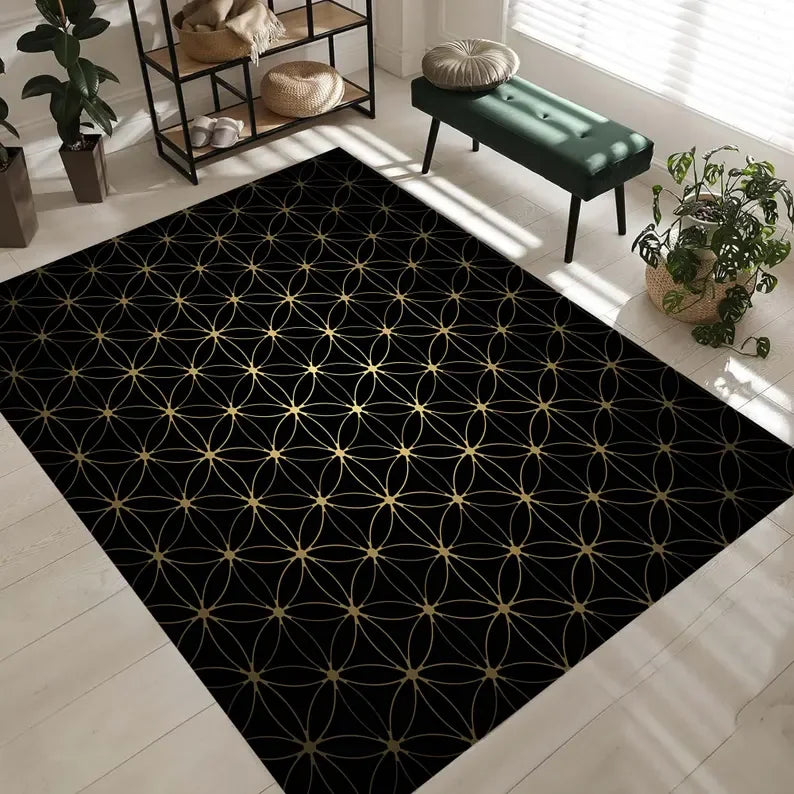 tapis moderne terracotta