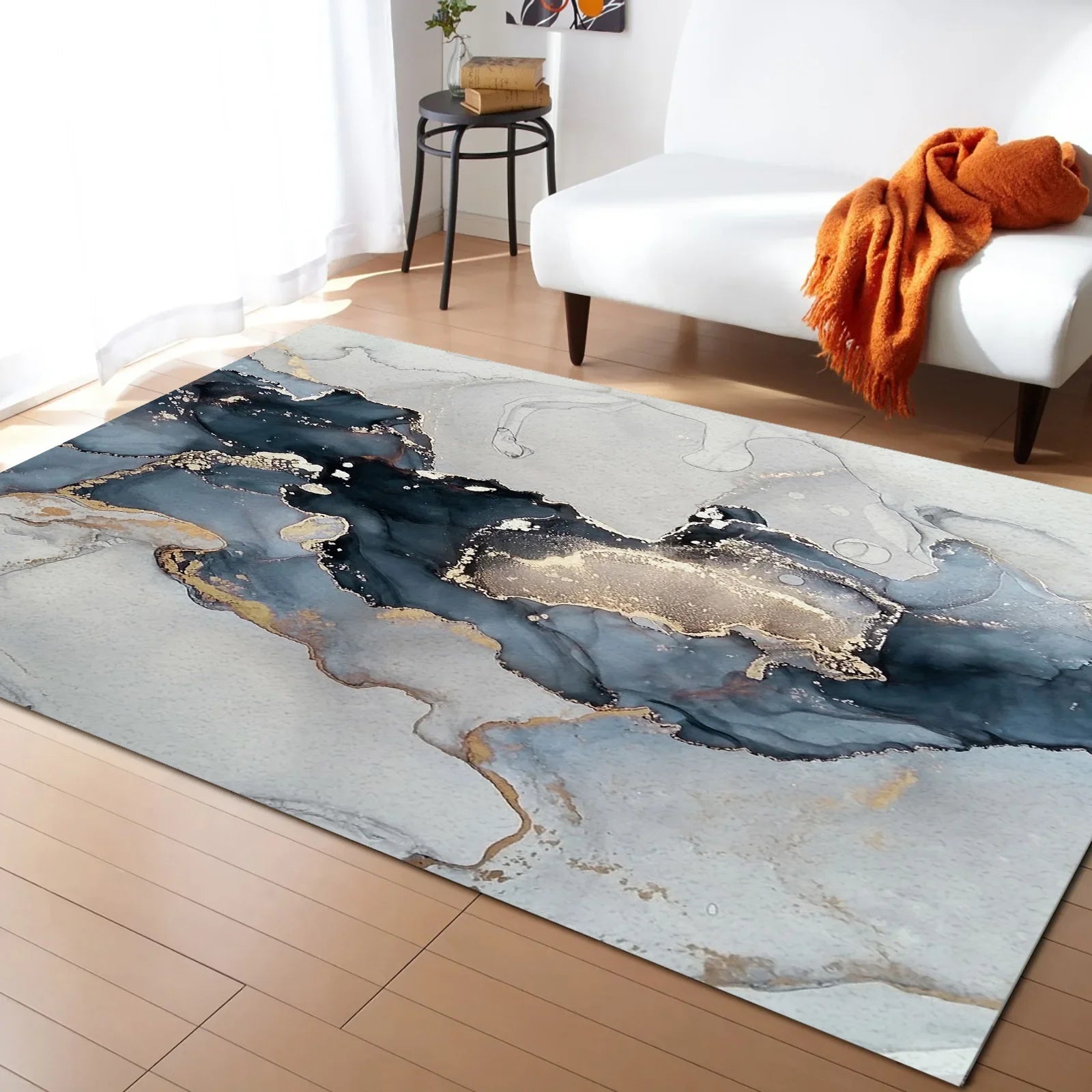 tapis moderne turquoise